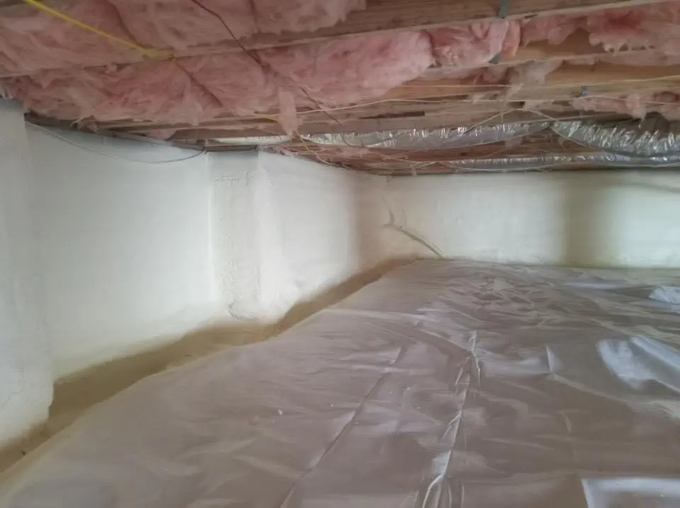 Crawl space encapsulation with closed-cell spray foam for Storm Damage Roof Repair in Oakland Park